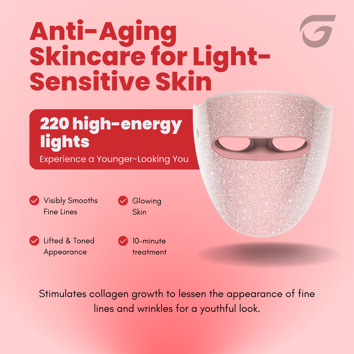 Glowera™ 4 in 1 Red Light Therapy Mask