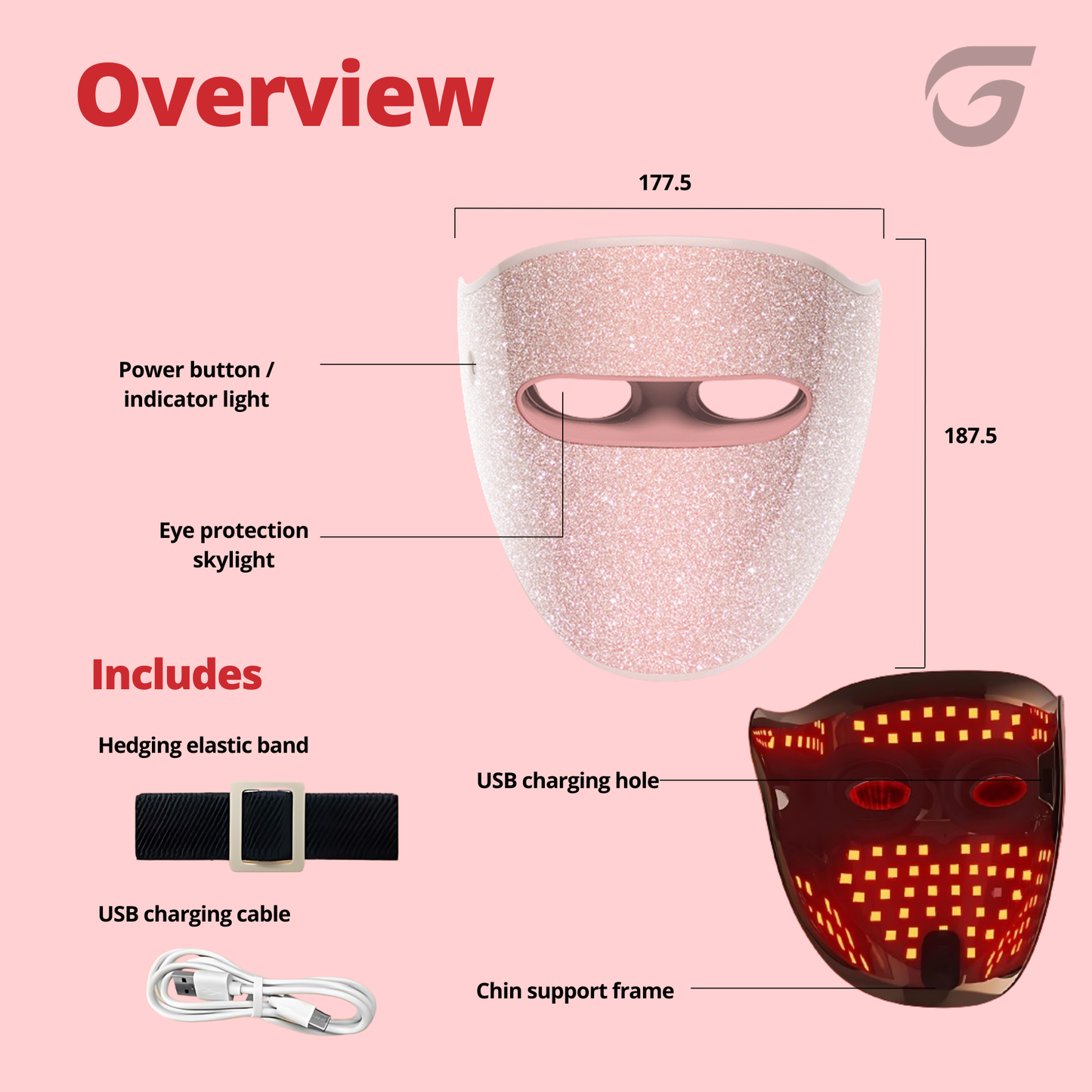 Glowera™ 4 in 1 Red Light Therapy Mask