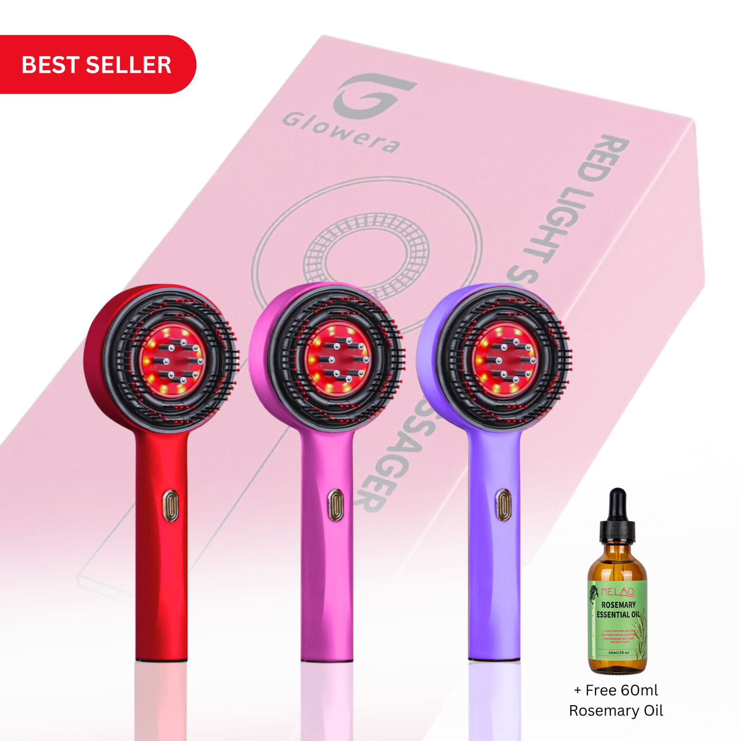 Glowera™ Red Light Scalp Massager 3 in 1